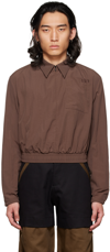 SPENCER BADU BROWN INVISIBLE ZIP JACKET