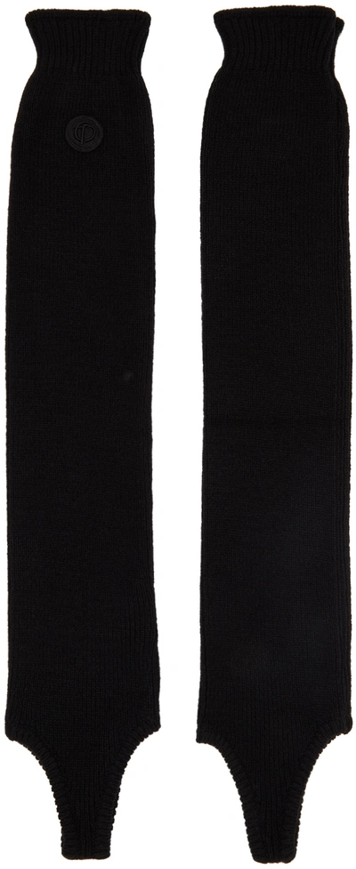 Theopen Product Black Ribbed Leg Warmers