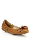 TORY BURCH Blossom Leather Ballet Flats