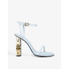 GIVENCHY GIVENCHY WOMENS WHITE G-CUBE LEATHER SANDALS,57763423
