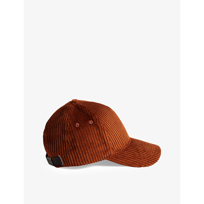 Ted Baker Leeoni Cord-effect Cotton Baseball Cap In Brown