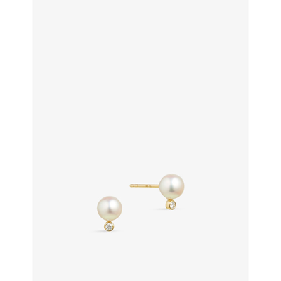 The Alkemistry Women's Yellow Ruifier Morning Dew Purity 18ct Yellow-gold, Akoya Pearl And 0.05ct Br