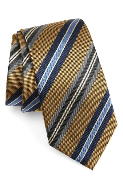 Nordstrom Stripe Silk Tie In Yellow