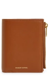 Mansur Gavriel Leather Bifold Wallet In Camel
