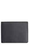 Royce New York Personalized Slim Bifold Wallet In Black- Silver Foil