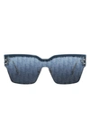 Dior Club Rectangular Shield Sunglasses In Blue
