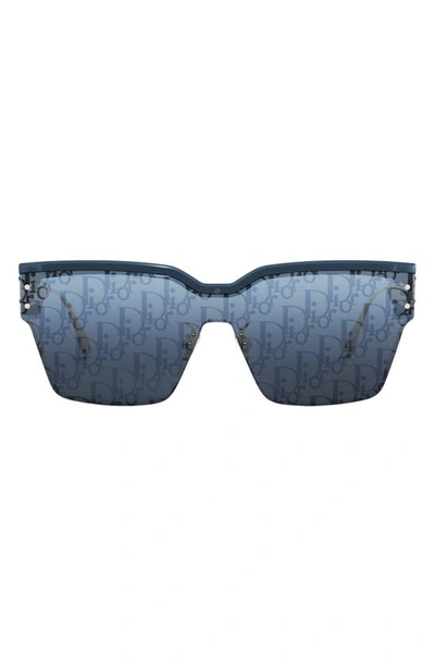 Dior Club Rectangular Shield Sunglasses In Blue