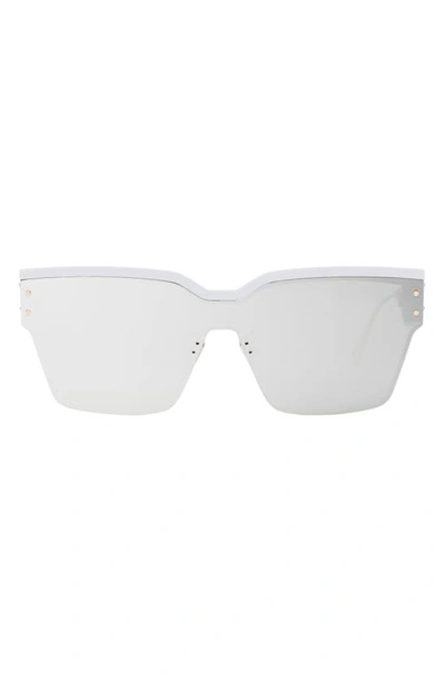 Dior Club M4u Sunglasses In White Grey Mirror