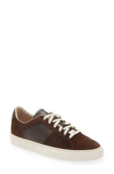 Common Projects Winter Achilles Suede And Full-grain Leather Sneakers In Brown