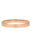 Tory Burch Kira Enamel Hinge Bracelet In Tory Gold / Brilliant Red