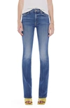 MOTHER THE DOUBLE INSIDER HEEL MID RISE BOOTCUT JEANS