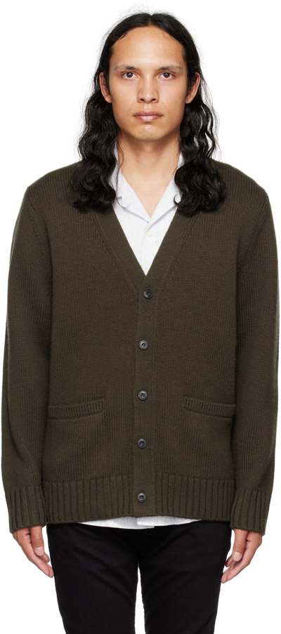 Vince Green Y-neck Cardigan In Eden-349edn