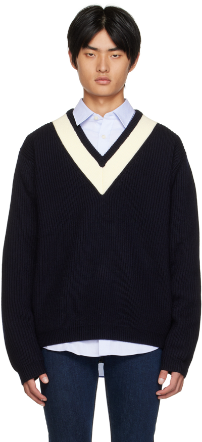 Tiger Of Sweden Navy Puck Sweater In 284-light-ink