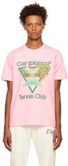 CASABLANCA PINK TENNIS CLUB T-SHIRT