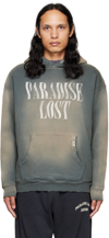 Alchemist Bleach-wash Slogan-print Hoodie In Gray