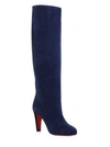 Christian Louboutin Dorififa 85 Tall Suede Boots In Night