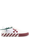 OFF-WHITE RED LOW VULCANIZED CANVAS SNEAKERS