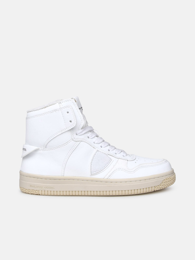 Philippe Model Lyon White Organic Cotton High-top Trainers