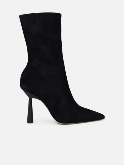 Gia/rhw Rosie7 Black Suede Ankle Boots