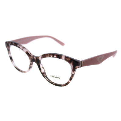 Prada Triangle Pr 11rv Roj1o1 52mm Womens Cat-eye Eyeglasses 52mm In Pink