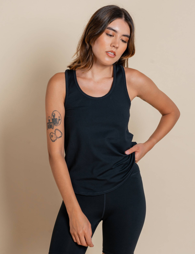 Girlfriend Collective Reset Relaxed Tank Top In Black