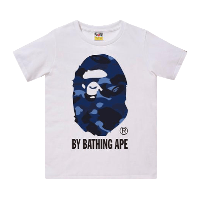 Pre-owned Bape Color Camo By Bathing Ape Tee 'white/blue'