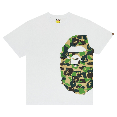 Pre-owned Bape Abc Side Big Ape Head Tee 'white/green'