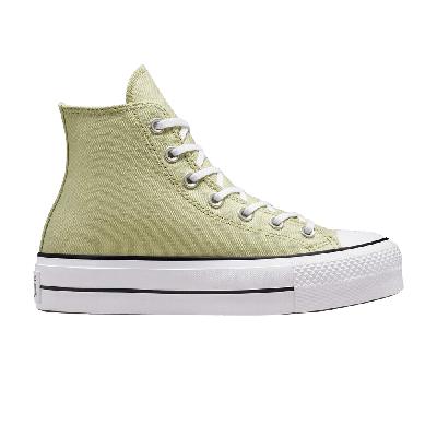 Pre-owned Converse Wmns Chuck Taylor All Star Lift High 'olive Aura' In Green