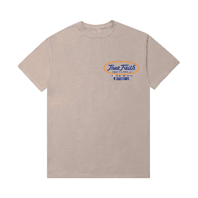Pre-owned Pleasures Faith T-shirt 'sand' In Tan