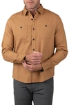 Tailor Vintage Flannel Twill Button-up Shirt In Camel