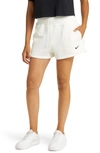 Nike Women's  Sportswear Phoenix Fleece High-waisted Loose Shorts In White