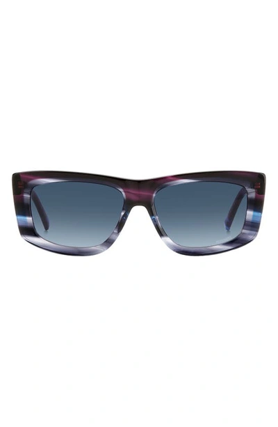 Missoni 60mm Gradient Rectangular Sunglasses In Blue Violet/ Blue Shaded