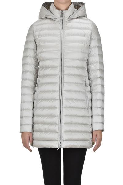 Add Quilted Lightweight Down Jacket In Light Grey