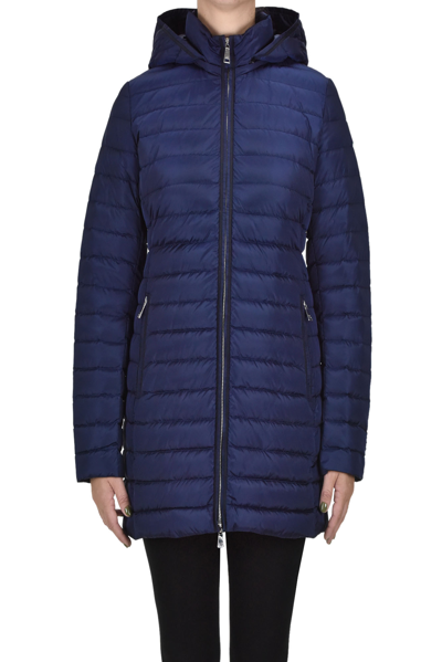 Add Quilted Lightweight Down Jacket In Blue