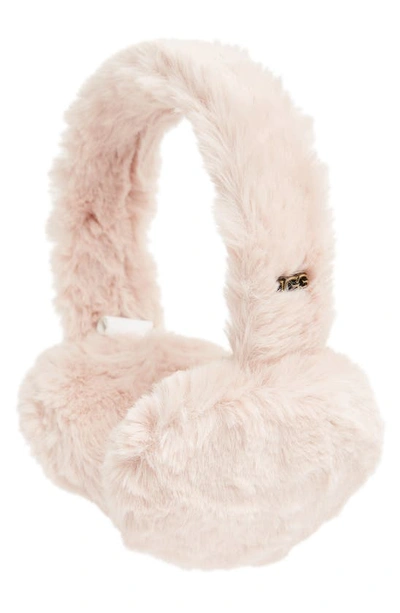 Ugg Faux Fur Earmuffs In Pink Crystal