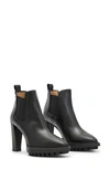 Allsaints Harper Block Heel Bootie In Black
