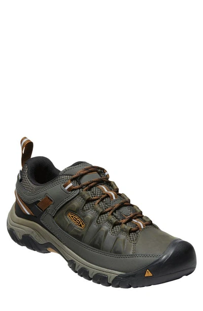 Keen Targhee Iii Waterproof Hiking Shoe In Black Olive/ Golden Brown