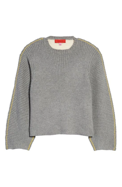 Eckhaus Latta Gray & Off-white Ash Sweater In Calico