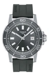 Tissot Supersport Qua Silicone Strap Watch, 44mm In Gray