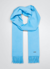 Loro Piana Cashmere Sciarpa Grande Fringe-trim Scarf In Blue Pattern