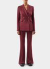Gabriela Hearst Stephanie Cashmere And Alpaca Blend Blazer In Burgundy