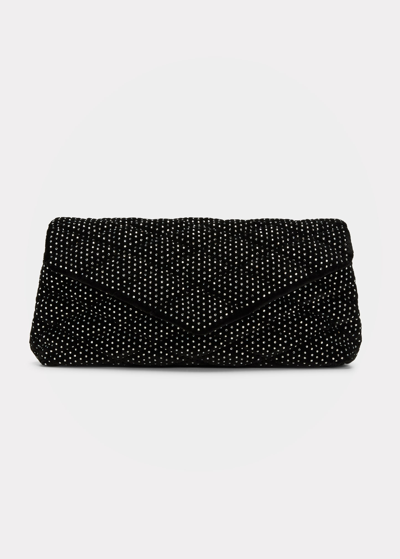 Saint Laurent Sade Ysl Quilted Clutch Bag In Nero