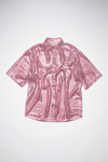 ACNE STUDIOS SEQUINED SHORT SLEEVE BUTTON-UP SHIRT
