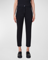 Akris Punto Maru Slim-legs Ankle Stretch Denim Pants In Black