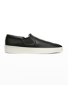 Vince Men's Pacific-m Leather Slip-on Sneakers In Black