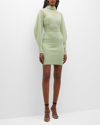 HERVE LEGER TURTLENECK BUSTIER MINI jumper DRESS