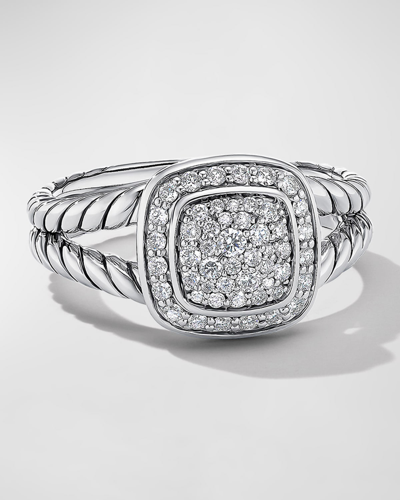 David Yurman Petite Albion Ring With Diamonds In Silver, 7mm