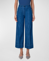 Akris Punto Chiara Dot Detail Denim Pants In Blue Denim