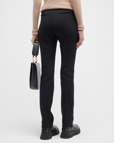 Adeam Straight-leg Zip-hem Lounge Pants In Black