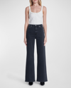 7 For All Mankind Ultra High-rise Stretch Wide-leg Jeans In Light Vintage Gaze